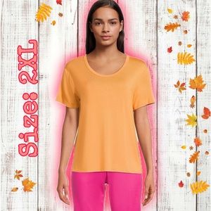 Time and Tru Women's Washed Scoop Neck Top